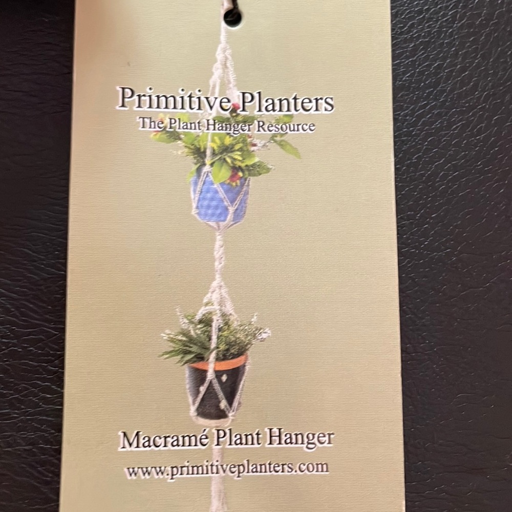 Macrame double plant hanger